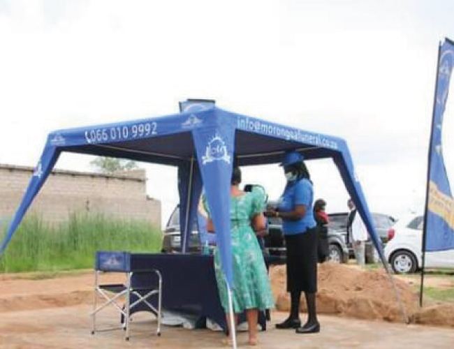 Branded Gazebo Outdoor Activation — Corporate Services Client